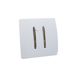 تصویر مرتبط با محصول کلید دو پل آسیا الکتریک مدل کریستال سفید طلایی