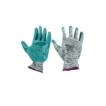 دستکش نخی کف نیتریل ( کف مواد ) ( 1/2 - تا نوک انگشت ) گیلان ( آبی رنگ ) سایز لارج  L
