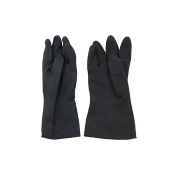 دستکش لاستیکی صنعتی ( مشکی ) دو لایه با پوشش پنبه طبیعی گیلان سایز ایکس لارج XL