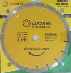 تصویر مرتبط با محصول صفحه ( تیغ اره الماسه ) گرانیت برسرامیک بر قطر 230 میلی متر DAMI