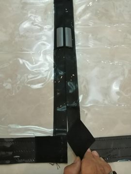 پرده پلاستیکی pvc خارجی 25میکرون با چسب کناری 5 سانت ارتفاع 240*عرض 160پلاسدر pd