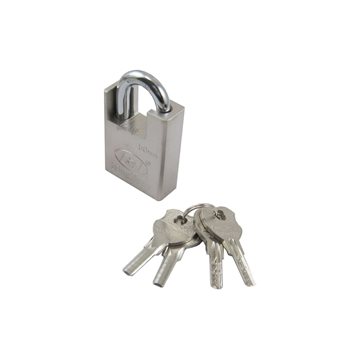 قفل آویز سایز 50 حفاظ دار ( گارد ) فولادی ضد اسید ضد برش 4 کلید سولکسی M