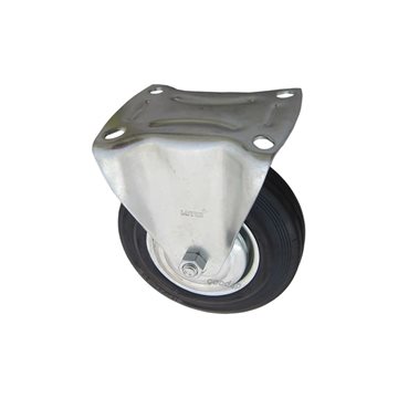 چرخ مشکی ورقی قطر 160 میلی متر ثابت ابتکار نوین مدل لوتوس