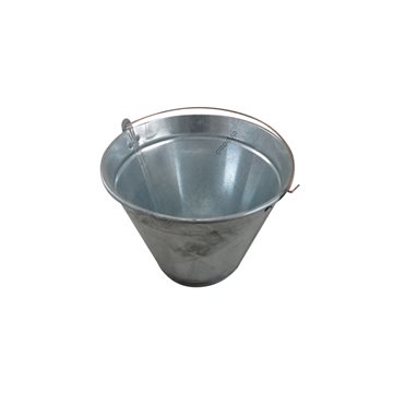 سطل گالوانیزه متوسط ( 25 سانتی ) دو تکه (فاقد آب بندی) براق