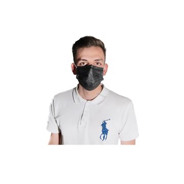 ماسک تنفسی سه لایه ملتبلون دار مشکی