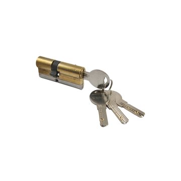 سیلندر ( مغزی ) قفل توکار 70 میلیمتر ضد سرقت کلید برنجی طلایی کلون
