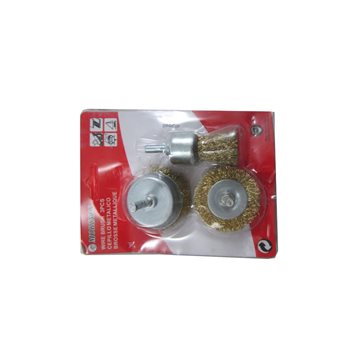 فرچه ( برس ) سیمی سر دریلی بسته سه عددی MOBINES