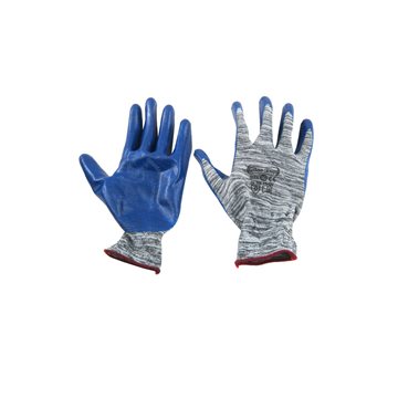 دستکش کار نخی کف نیتریل ( 1/2 - تا نوک انگشت ) گیلان ( آبی رنگ ) سایز ایکس لارج  XL